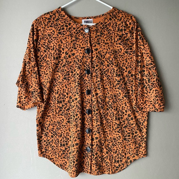Forelli Tops - Vintage Forelli sz 18/20 cheetah print 80s button down vintage blouse